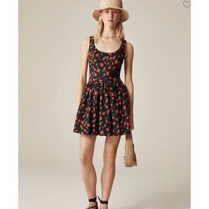 NWT J.Crew Fit-and-flare mini dress in painted daisy print Women's Size 2